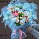 Букет с гвоздиками Опять Метель - миниатюра