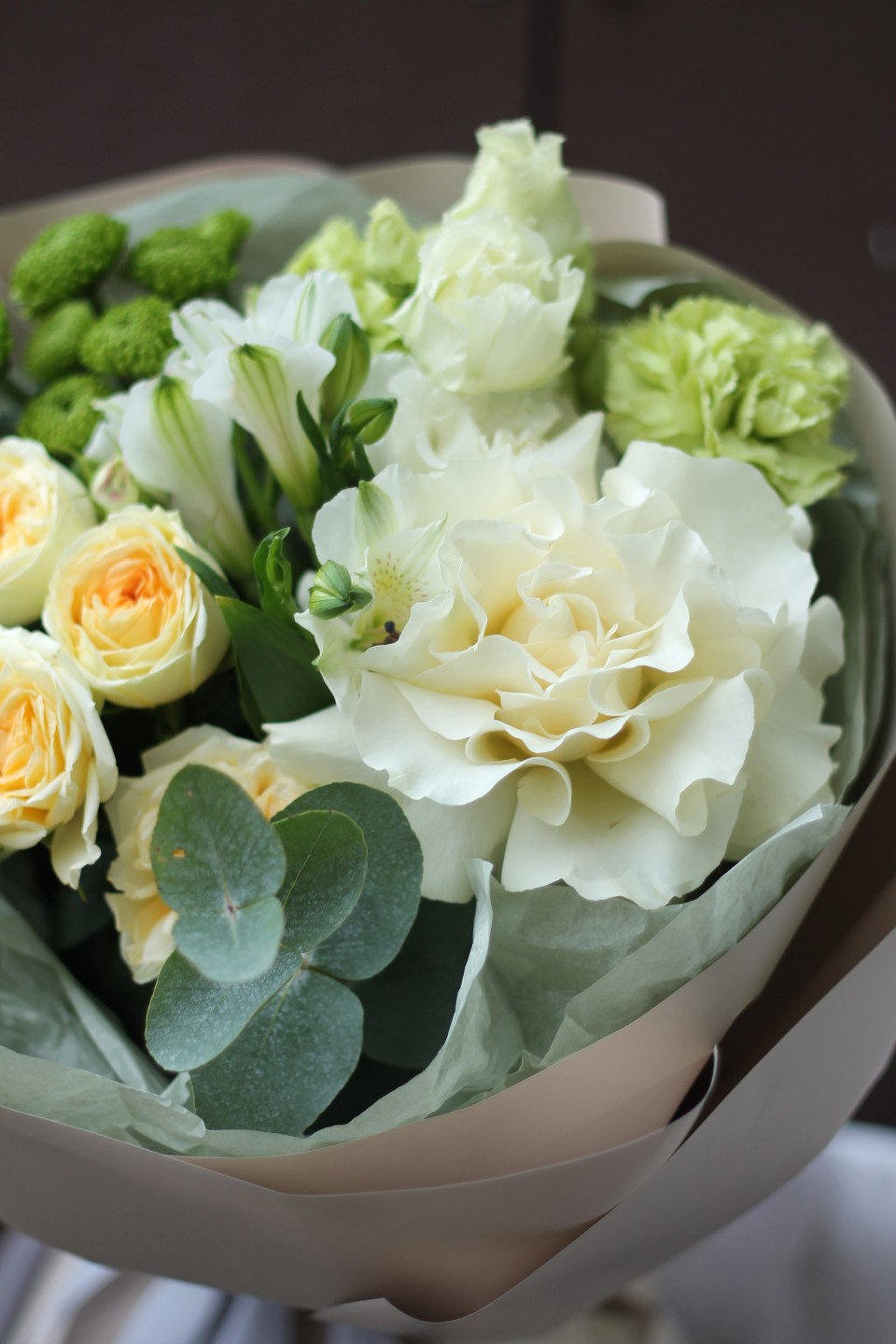 Букет с французской розой Кокилье - с доставкой по Минску