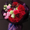 Букет с красной французской розой Скайлет - миниатюра