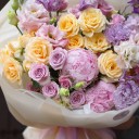 Букет с розовыми пионами Дышу тобой - с доставкой по Минску - миниатюра