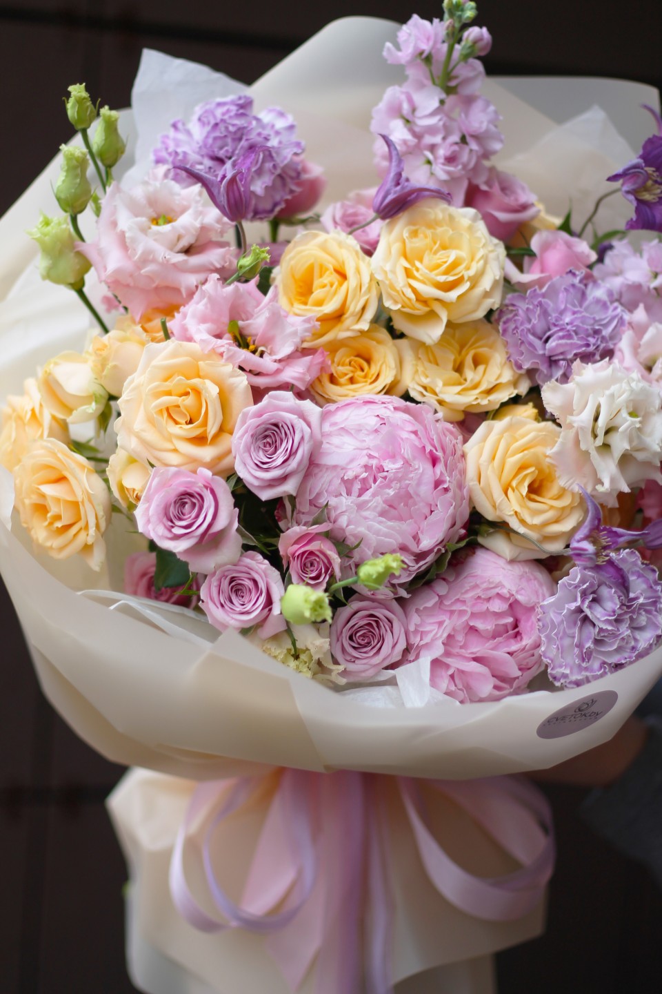 Букет с розовыми пионами Дышу тобой - с доставкой по Минску