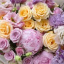 Букет с розовыми пионами Дышу тобой - с добавлением зелени - миниатюра 