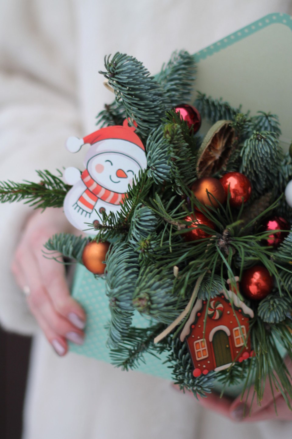 Конверт новогодний Сказочный домик - подарочное оформление