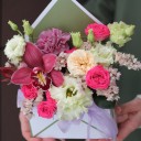 Конверт с орхидеей цимбидиум  Цветочные Чары - миниатюра