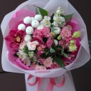 Букет с орхидеей цимбидиум Свидание в Париже  - миниатюра