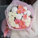 Букет с хризантемой Брызги Шампанского - миниатюра