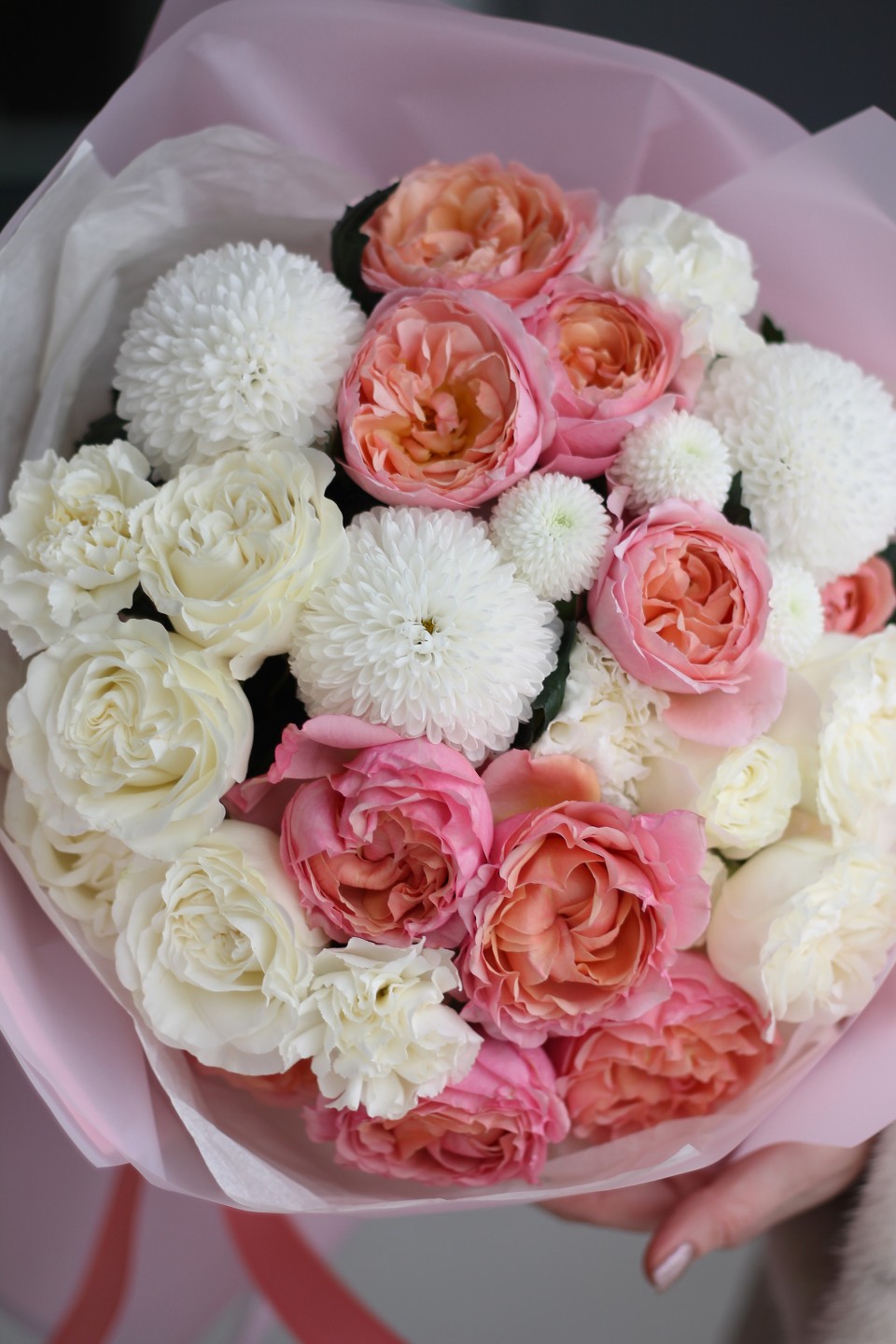 Букет с хризантемой Брызги Шампанского - с доставкой по Минску