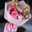 Букет с кустовой розой Ключик счастья - миниатюра