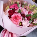 Букет с кустовой розой Ключик счастья - с доставкой по Минску - миниатюра