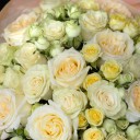 Букет с розой Сны с твоим шепотом - с добавлением зелени - миниатюра 