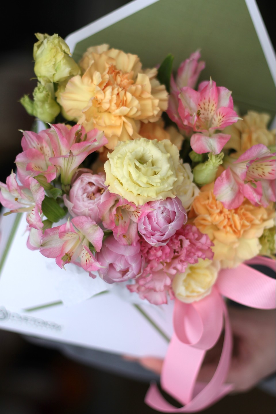 Конверт с тюльпанами Улыбка - с доставкой по Минску