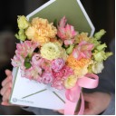 Конверт с тюльпанами Улыбка - с добавлением зелени - миниатюра 