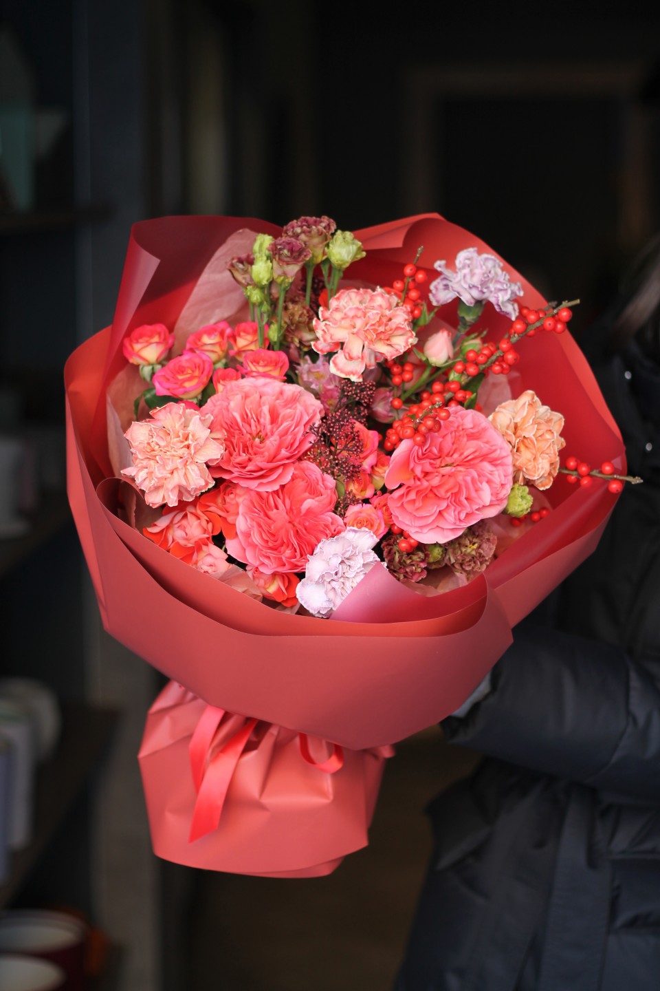 Букет с илексом Ты нравишься мне