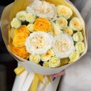 Букет с пионовидной розой "Путь к Солнцу" - миниатюра