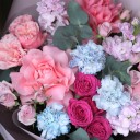 Букет с розовой французской розой "Танец Красок" - быстрая доставка в Минске - миниатюра