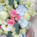 Конверт с эустомой Небосвод - с доставкой по Минску - миниатюра