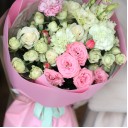 Букет с кустовыми розами "Когда я встретил Тебя" - подарочное оформление - миниатюра