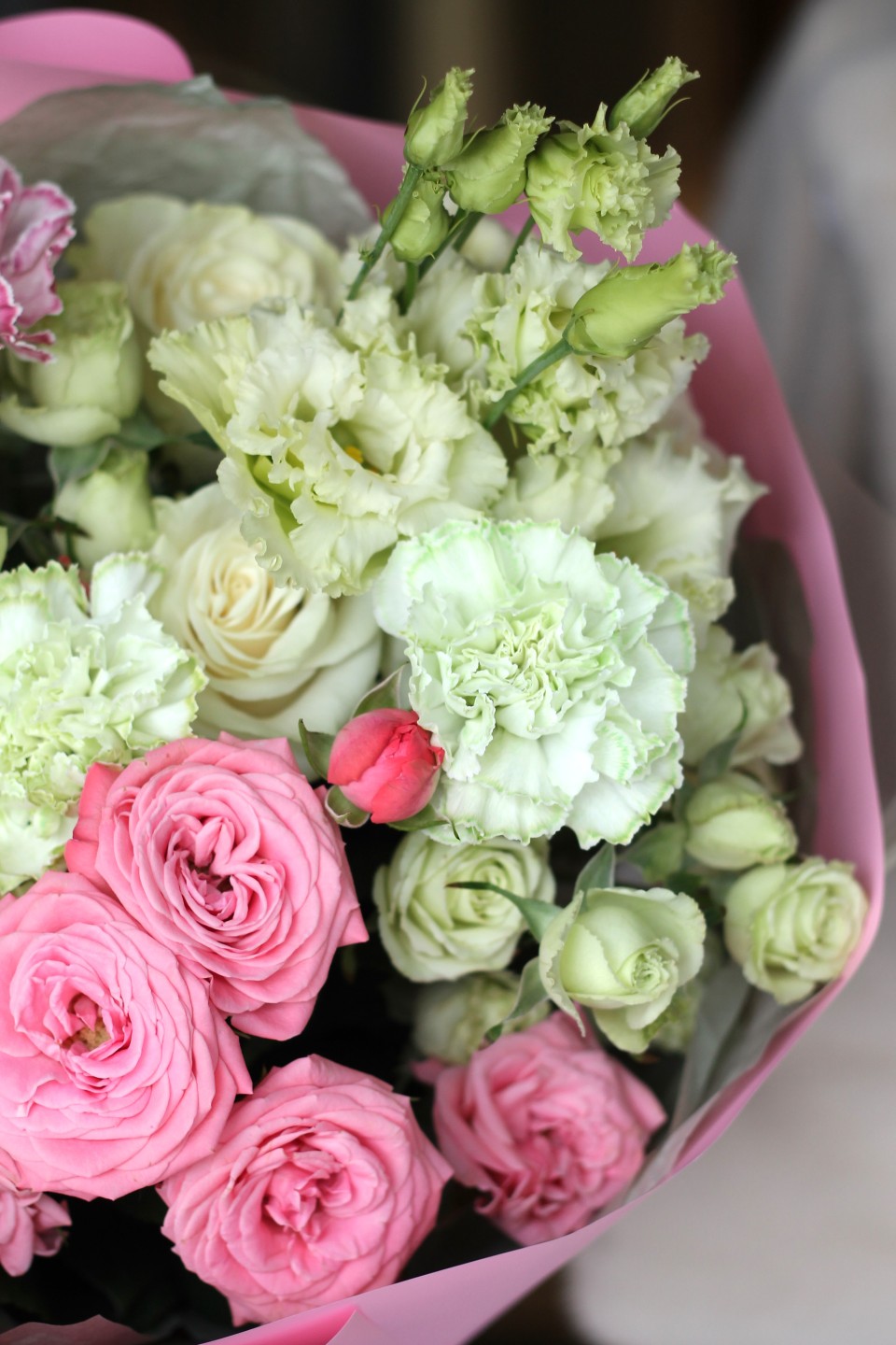 Букет с кустовыми розами "Когда я встретил Тебя" - быстрая доставка в Минске