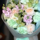 Букет с маттиолой "Облако нежности" - с доставкой по Минску - миниатюра