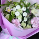 Букет с кустовой хризантемой "Акварельный Этюд" - с доставкой по Минску - миниатюра