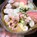 Букет с антуриумом "Шампань и клубника" - с доставкой по Минску - миниатюра