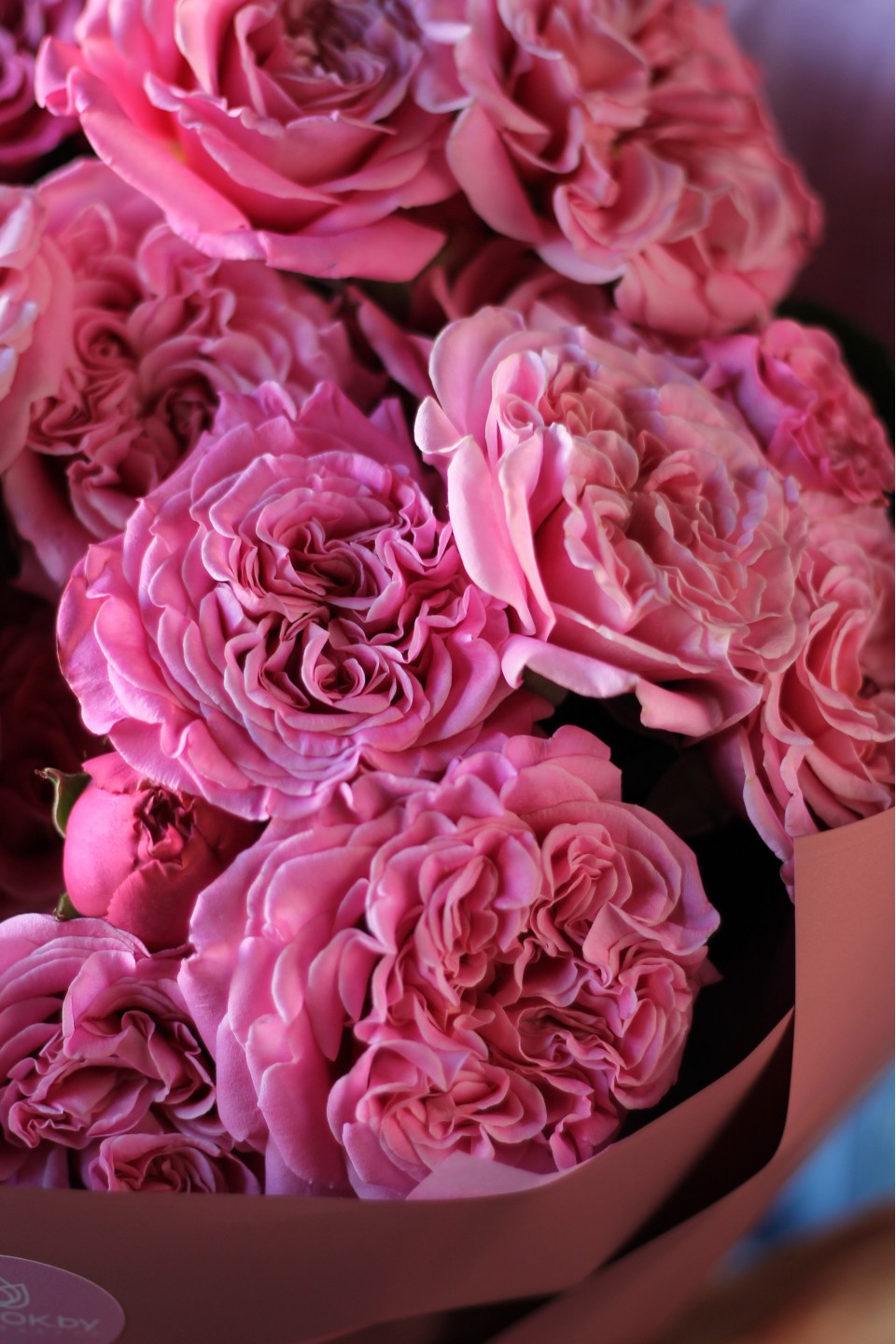 Букет кустовых пионовидных роз "Ягодный Пломбир" - быстрая доставка в Минске