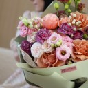 Букет с французскими розами  Цвета Радуги - быстрая доставка в Минске - миниатюра