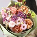 Букет с французскими розами  Цвета Радуги - миниатюра