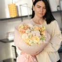 Букет с пионовидными розами Лимонный Бархат - с доставкой по Минску - миниатюра