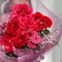 Букет с французскими розами Поцелуй Зари - с доставкой по Минску - миниатюра