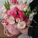 Коробка с тюльпанами Страстное Признание - подарочное оформление - миниатюра