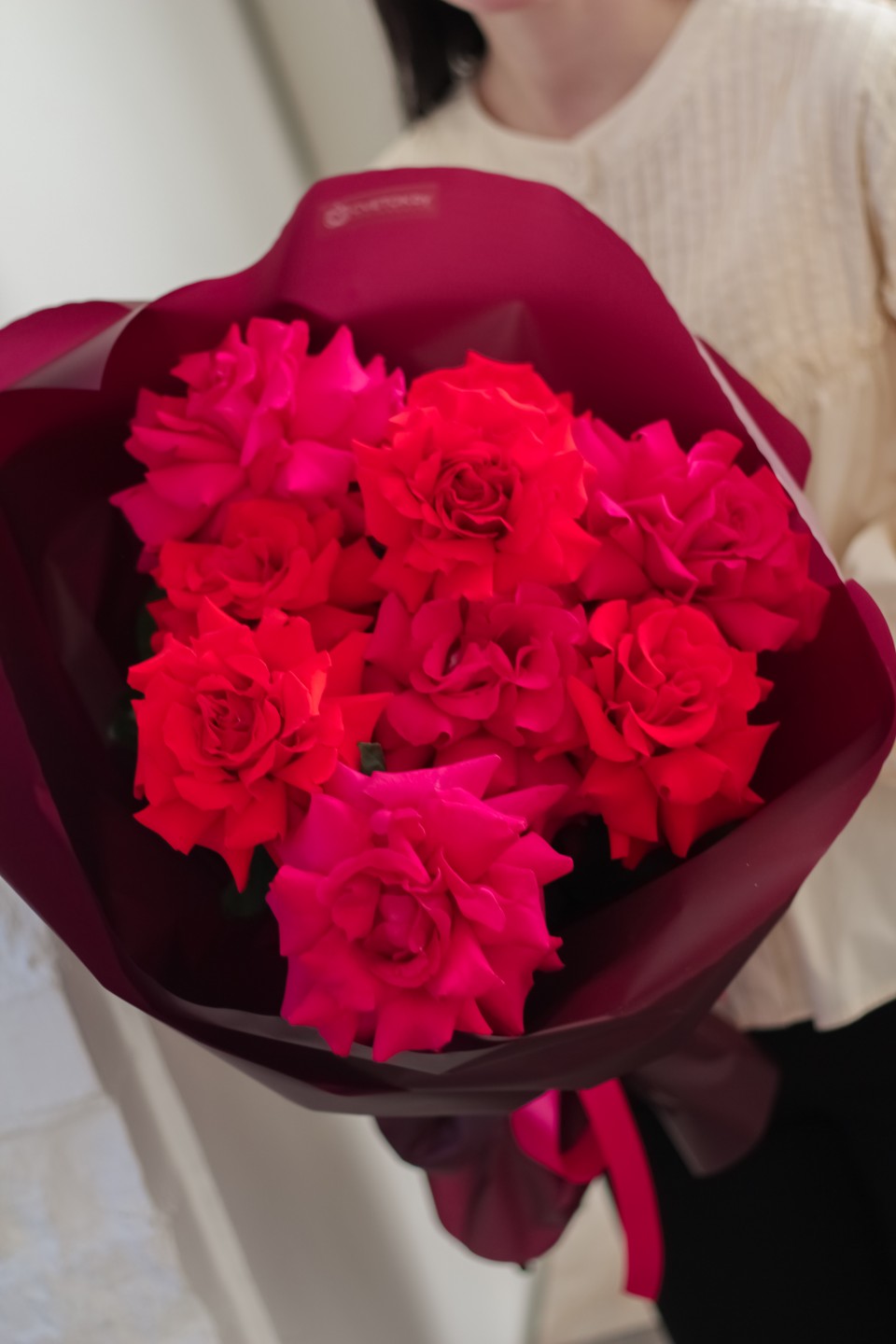 Букет с французскими розами Сказочный Закат