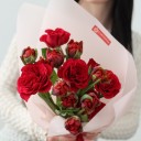 Букет с тюльпанами Драгоценный Рубин - миниатюра