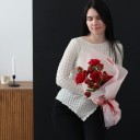 Букет с тюльпанами Драгоценный Рубин - с доставкой по Минску - миниатюра