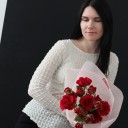 Букет с тюльпанами Драгоценный Рубин - подарочное оформление - миниатюра