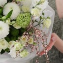 Букет с хризантемой Белые Ночи - с доставкой по Минску - миниатюра