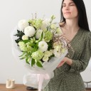 Букет с хризантемой Белые Ночи - быстрая доставка в Минске - миниатюра