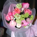 Букет с розовым ранункулюсом Вместо тысячи слов - миниатюра