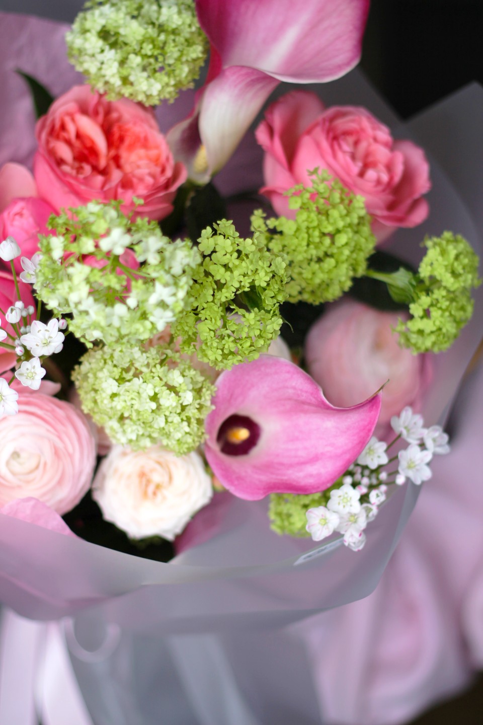 Букет с розовым ранункулюсом Вместо тысячи слов - с доставкой по Минску