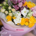 Букет с пионовидной кустовой розой Неоновый сад - с доставкой по Минску - миниатюра