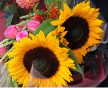 Букеты из подсолнухов