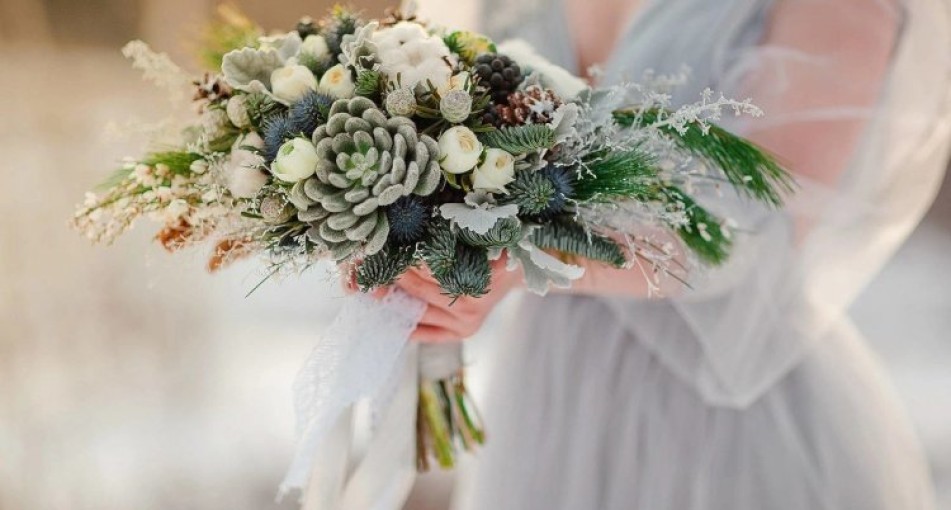 Зимний букет невесты