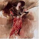 Букет Дама в красном платье - с доставкой по Минску - миниатюра