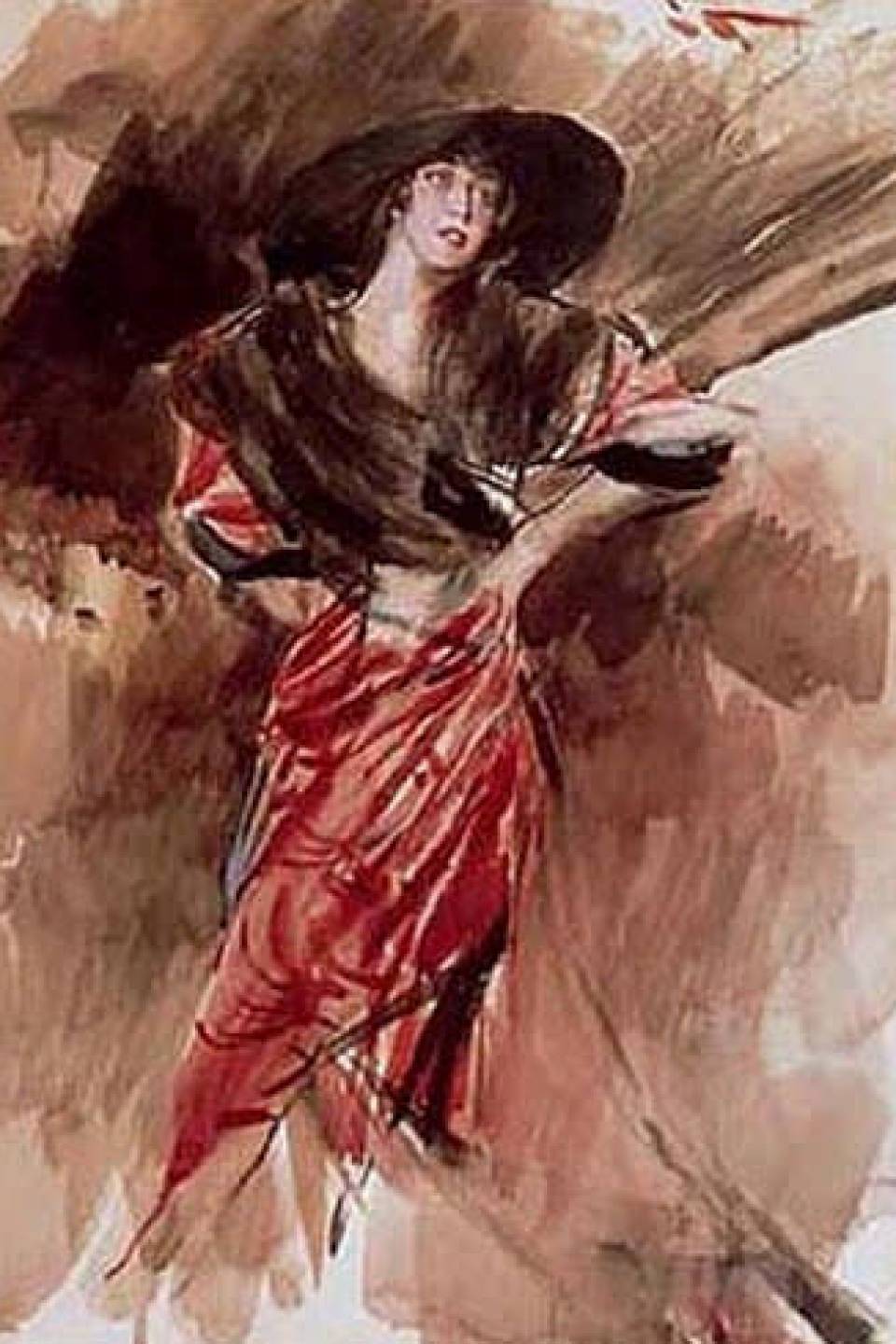 Букет Дама в красном платье - с доставкой по Минску