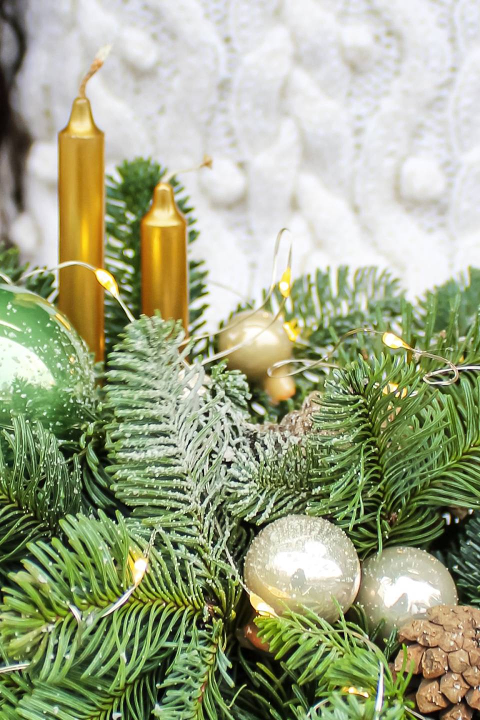 Композиция новогодняя Изумруд - с доставкой по Минску