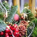 Композиция новогодняя Золотая свеча - с доставкой по Минску - миниатюра