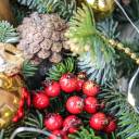 Композиция новогодняя Золотая свеча - подарочное оформление - миниатюра