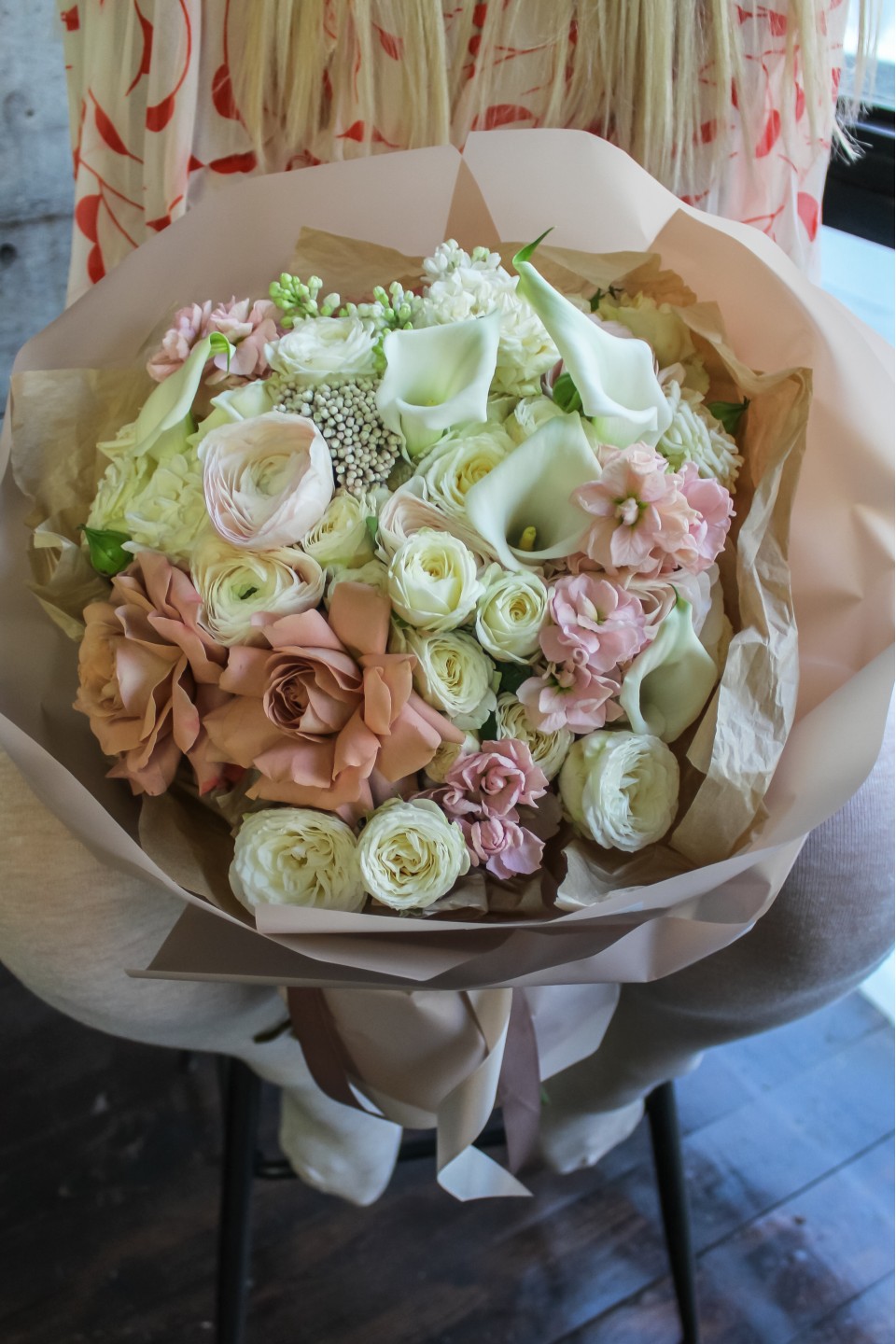 Букет Млечный путь - с добавлением зелени