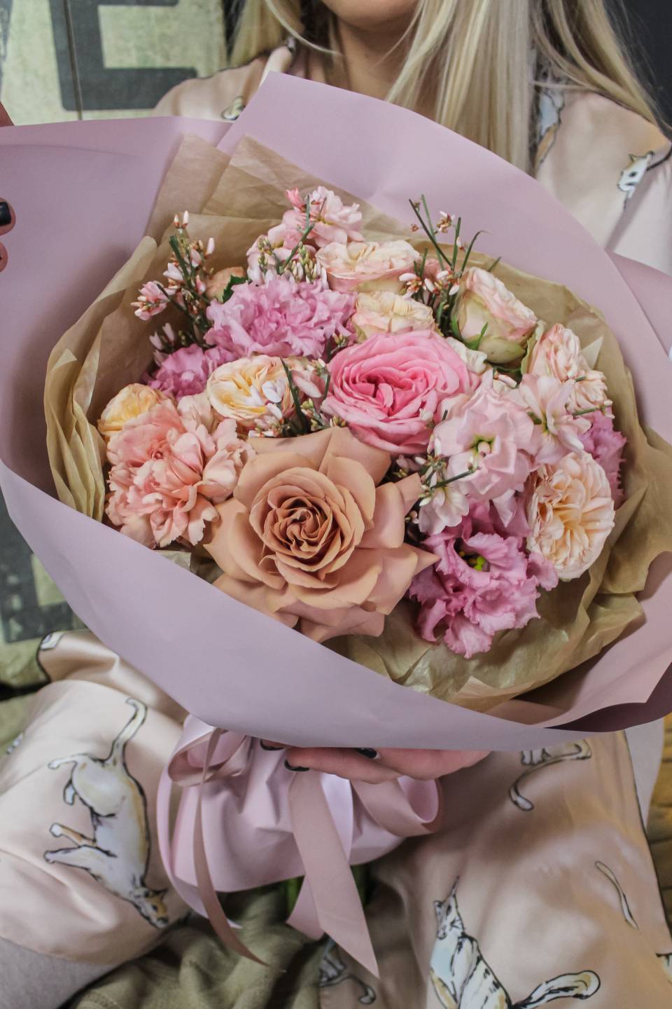 Букет Звезда Вега - с добавлением зелени