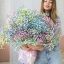 Букет из радужной гипсофилы Звездная пыль - миниатюра